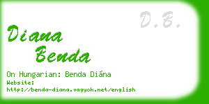 diana benda business card